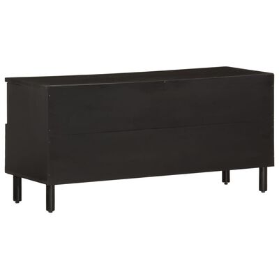 vidaXL Móvel de TV 100x33x46 cm madeira de mangueira maciça preto