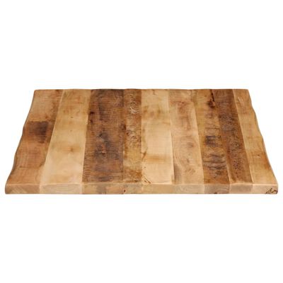 vidaXL Tampo de mesa c/ borda viva 90x80x2,5cm mangueira áspera maciça