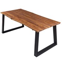 vidaXL Mesa de jantar 170x90x75 cm madeira de acácia maciça
