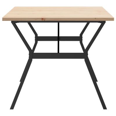 vidaXL Mesa de jantar estrutura em Y 180x90x75,5cm pinho/ferro fundido