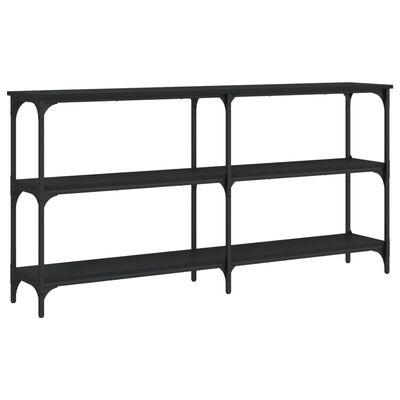 vidaXL Mesa consola 150x29x75 cm derivados de madeira preto