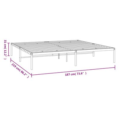 vidaXL Estrutura de cama 183x213 cm metal branco