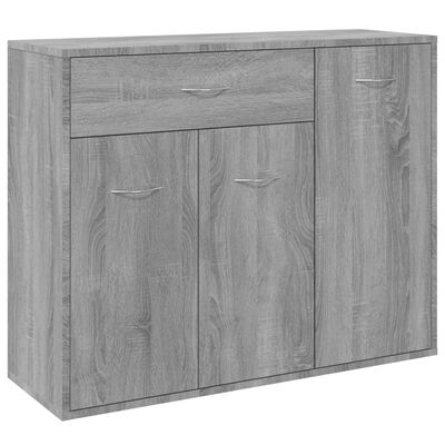 vidaXL Aparador 88x30x70 cm derivados de madeira cinzento sonoma