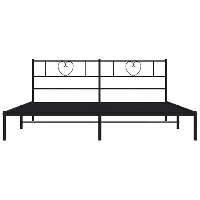 vidaXL Estrutura de cama com cabeceira 183x213 cm metal preto