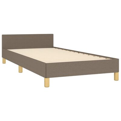 vidaXL Estrutura cama cabeceira 80x200 cm tecido castanho-acinzentado