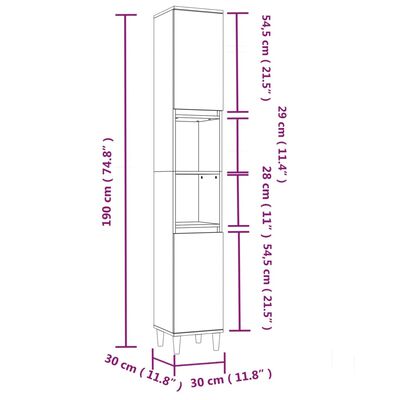 vidaXL 3 pcs conjunto de móveis WC madeira processada carvalho fumado