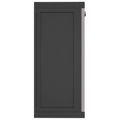 vidaXL Móvel de arrumação para exterior 65x37x85 PP cinzento e preto