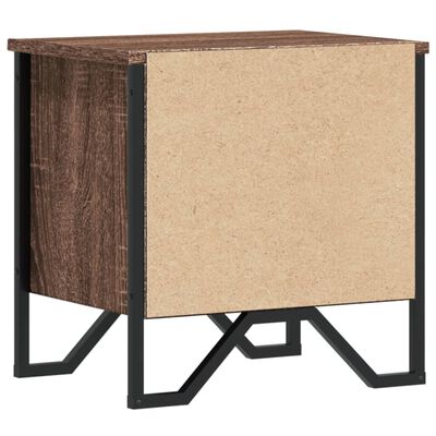 vidaXL Mesa de cabeceira 40x30x40 cm contraplacado carvalho castanho