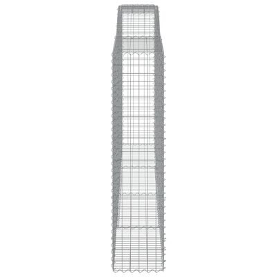 vidaXL Cestos gabião arqueados 6pcs 400x50x200/220cm ferro galvanizado