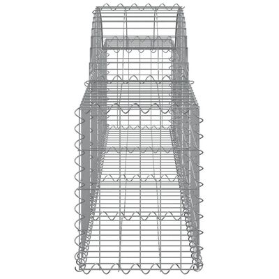 vidaXL Cestos gabião arqueados 13pcs 200x30x40/60 cm ferro galvanizado