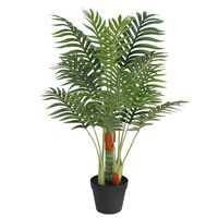 vidaXL Palmeira artificial com 3 troncos 85 cm PP verde