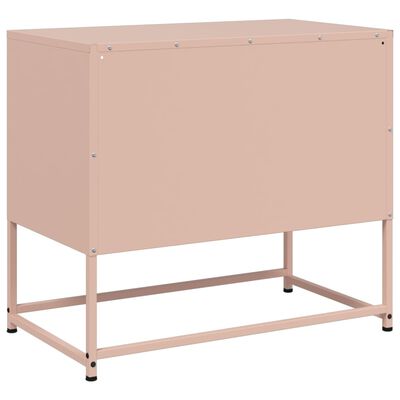 vidaXL Móvel de TV 68x39x60,5 cm aço rosa