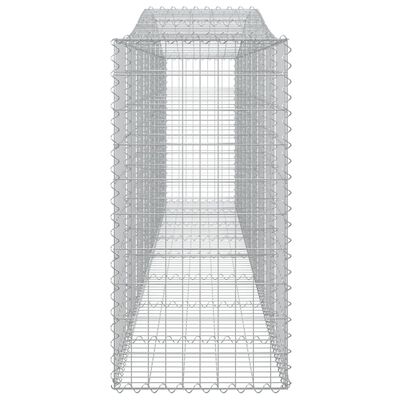 vidaXL Cestos gabião arqueados 5pcs 400x50x100/120cm ferro galvanizado