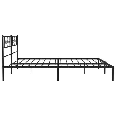 vidaXL Estrutura de cama com cabeceira 183x213 cm metal preto