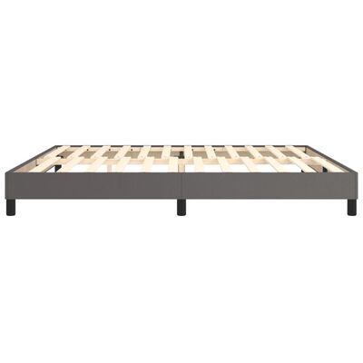 vidaXL Estrutura de cama 200x200cm couro artificial cinzento