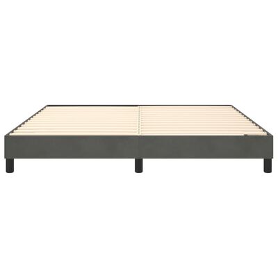 vidaXL Estrutura de cama 160x200 cm veludo cinzento-escuro