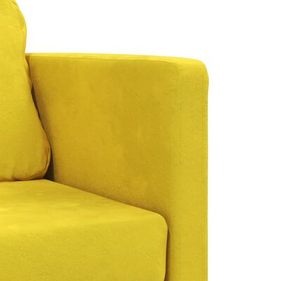 vidaXL Sofá-cama sem pés 122x204x55 cm veludo amarelo-escuro