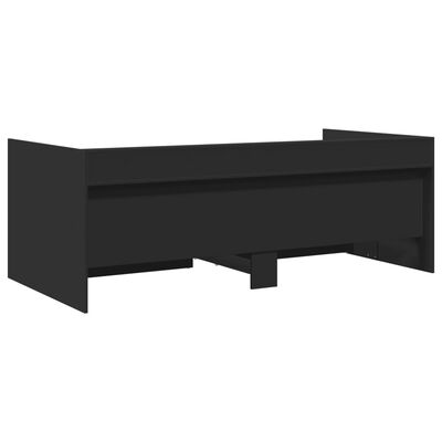 vidaXL Sofá-cama com gavetas sem colchão 75x190 cm preto