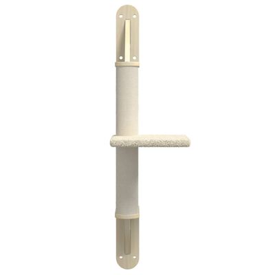 vidaXL Árvore de parede para gatos c/ poste arranhador 85,5 cm creme