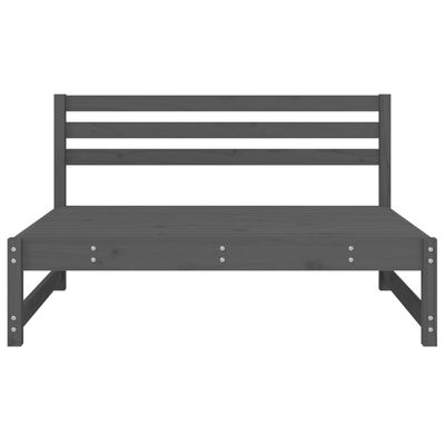 vidaXL Sofás de centro para jardim 2 pcs 120x80 cm pinho maciço cinza