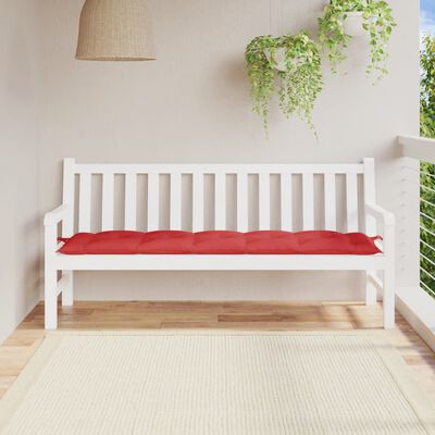 vidaXL Almofadão p/ banco de jardim 180x50x7cm tecido oxford vermelho