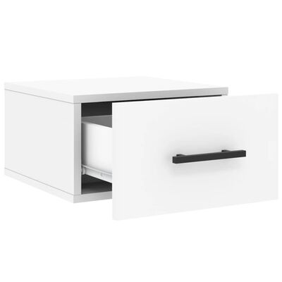 vidaXL Mesa de cabeceira montagem na parede 35x35x20 cm branco