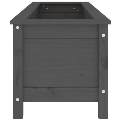 vidaXL Canteiro elevado de jardim 119,5x40x39 cm pinho maciço cinzento