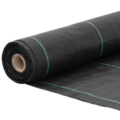 vidaXL Tela para ervas daninhas 1,5x150 m PP preto