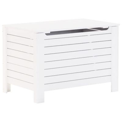 vidaXL Caixa arrumação c/ tampa RANA 100x49x54 cm pinho maciço branco