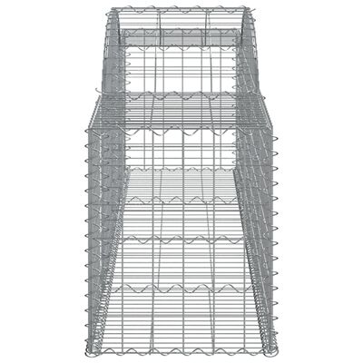 vidaXL Cestos gabião arqueados 20pcs 300x50x60/80 cm ferro galvanizado