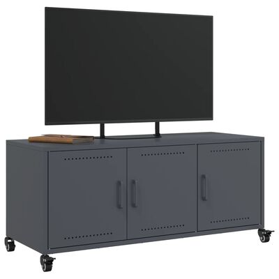 vidaXL Móvel de TV 100,5x39x43,5 cm aço antracite