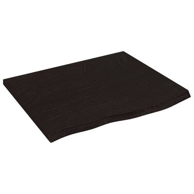 vidaXL Bancada p/ WC 60x50x(2-6)cm madeira tratada maciça castanho