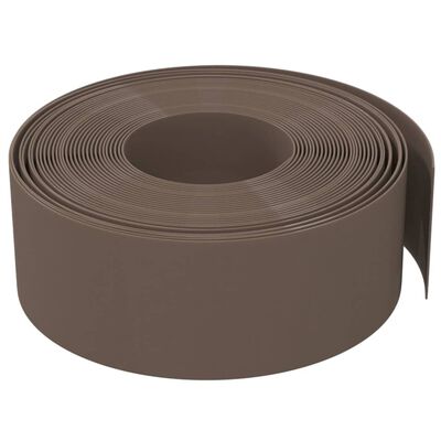 vidaXL Borda de jardim 10 m 20 cm polietileno castanho