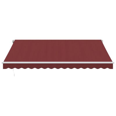 vidaXL Toldo retrátil automático 400x300 cm bordô