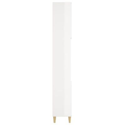 vidaXL Armário WC 30x30x190 cm derivados de madeira branco brilhante