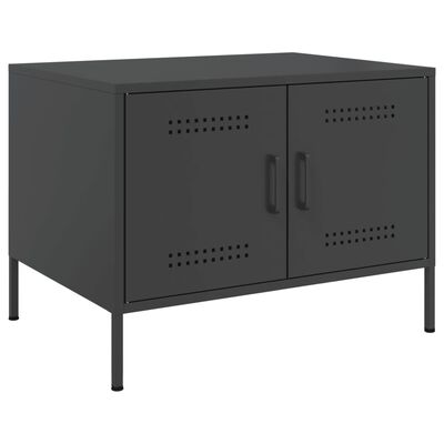 vidaXL Mesa de centro 68x50x50,5 cm aço preto