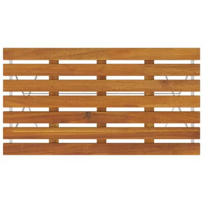 vidaXL Mesa de bistrô dobrável 100x54x71 cm acácia maciça e aço