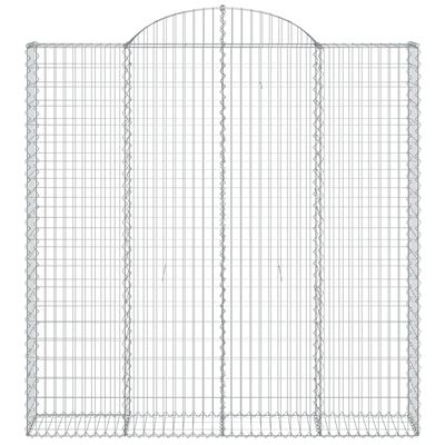 vidaXL Cestos gabião arqueados 5pcs 200x30x200/220cm ferro galvanizado