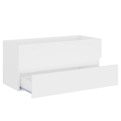 vidaXL Armário de lavatório 100x38,5x45 cm contraplacado branco