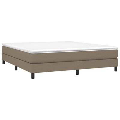 vidaXL Estrutura de cama 160x200 cm tecido cinza-acastanhado