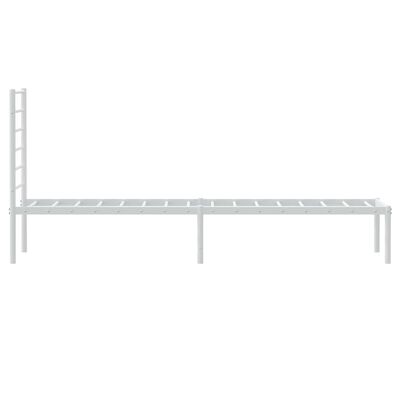 vidaXL Estrutura de cama com cabeceira 100x190 cm metal branco