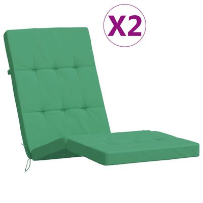vidaXL Almofadões p/ cadeira de terraço 2 pcs tecido oxford verde