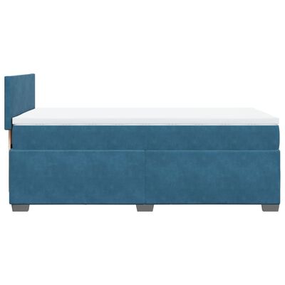 vidaXL Cama boxspring com colchão 80x200 cm veludo azul