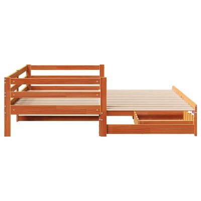 vidaXL Sofá-cama com gavetão e gavetas 90x190 cm madeira de pinho