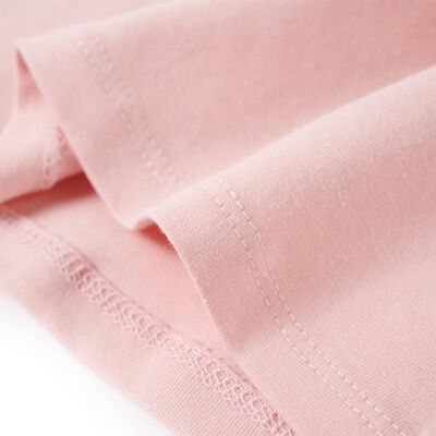 T-shirt para criança manga com folhos rosa-claro 116