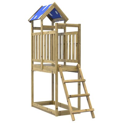 vidaXL Torre de brincar com escada 110,5x52,5x215 cm pinho impregnado