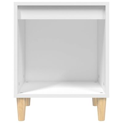 vidaXL Mesa de cabeceira 40x35x50 cm derivados de madeira branco