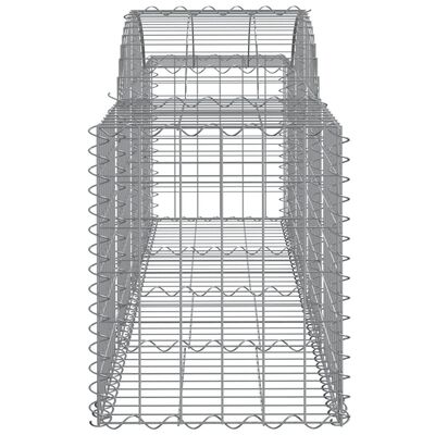 vidaXL Cestos gabião arqueados 4 pcs 200x50x60/80 cm ferro galvanizado