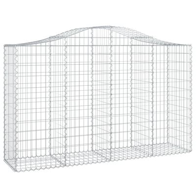 vidaXL Cestos gabião arqueados 13pcs 200x50x120/140 ferro galvanizado