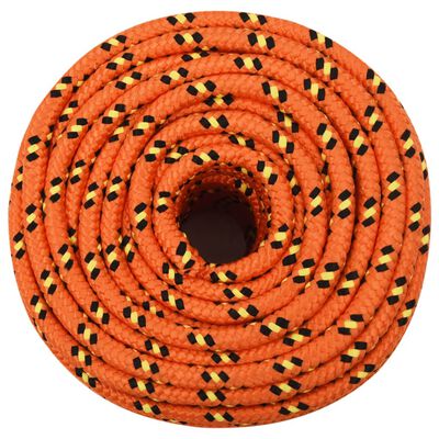 vidaXL Corda de barco 14 mm 100 m polipropileno laranja